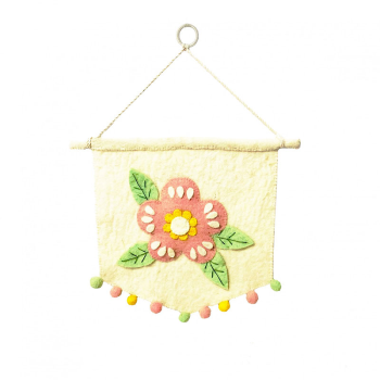 Image showing the Flower Wall Hanging, Pink product.