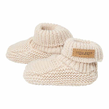 Image showing the Little Goose Knitted Baby Booties, 0 - 3 Months, Sand product.