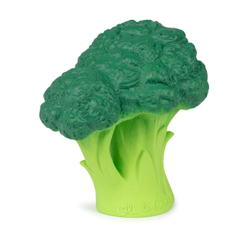 Image showing the Brucy the Broccoli Natural Rubber Teether & Bath Toy, Green product.