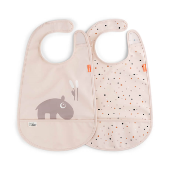 Image showing the Ozzo Pack of 2 Waterproof Bibs with Velcro, Powder product.