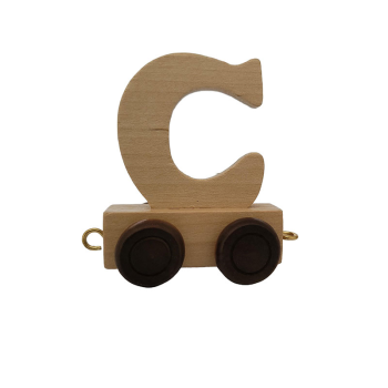 Image showing the Natural Wooden Letter C, Natural product.