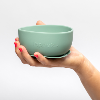 Image showing the Silicone Suction Bowl, Meadow Green product.