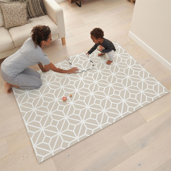 Image showing the Puzzle Playmat, 120 x 175cm, Tiles White Sand product.