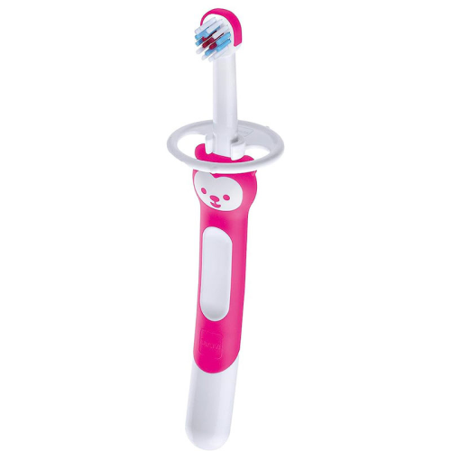 Image showing the Baby's Tooth Brush with Safety Shield, Pink product.