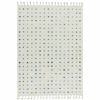 Image showing the Ariana Moroccan Style Dotty Rug, 120 x 170cm, Cream & Multi product.