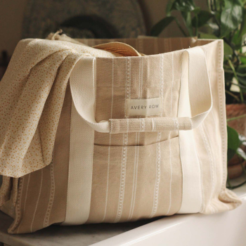 Image showing the Woven Stripe Tote Bag, Natural product.