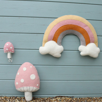 Image showing the Rainbow Felt Wall Decoration, Pastel product.