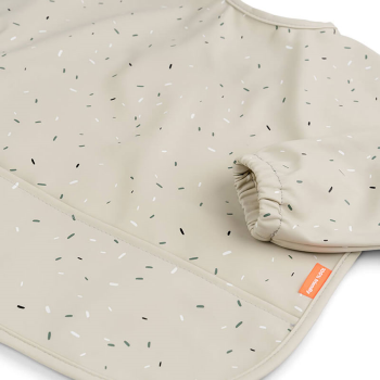 Image showing the Confetti Long Sleeved Pocket Bib, Sand product.