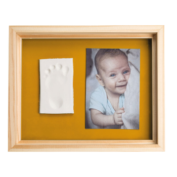 Image showing the Organic Feeling Wooden Photo & Imprint Frame, Brown product.