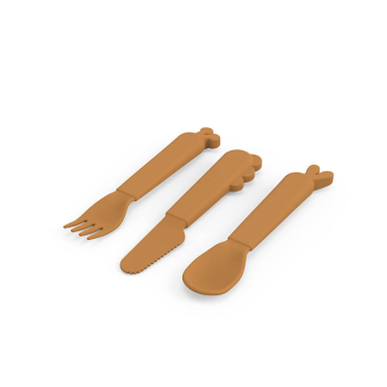 Image showing the Deer Friends Cutlery Set, Mustard product.