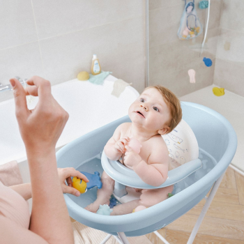 Image showing the Whale Baby Bath Tub, Blue product.
