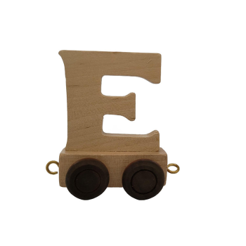Image showing the Natural Wooden Letter E, Natural product.