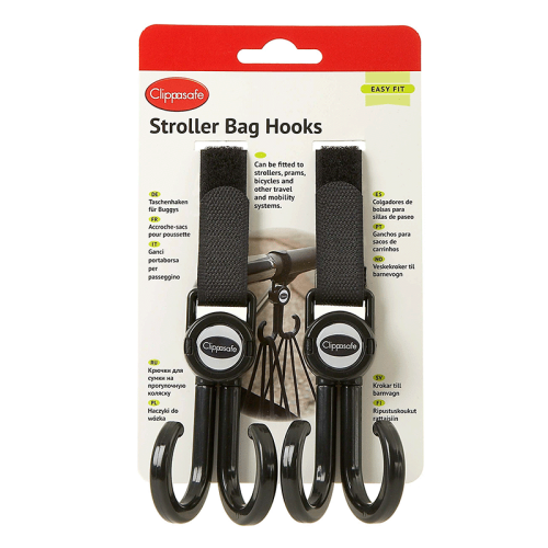 Image showing the Pack of 2 Buggy Hooks, Black product.
