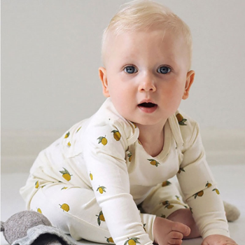 Image showing the Lemon Romper, 0 - 6 Months, Cream product.