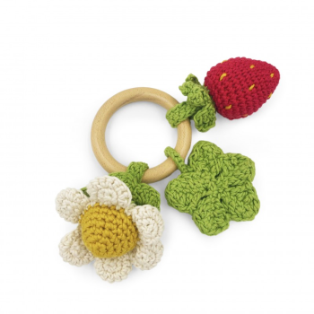 Image showing the Spring Crochet Teether & Rattle, Multi product.
