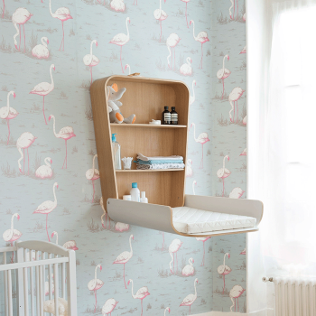 Image showing the Noga Wall Mounted Changing Table, White product.