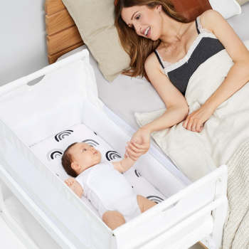 Image showing the SnuzPod4 Bedside Crib incl. Mattress, White product.