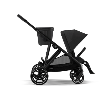 Image showing the Gazelle S Single to Double Pushchair, Black/Moon Black product.