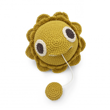 Image showing the Sonny Sun Crochet Musical Pull Toy, Yellow product.