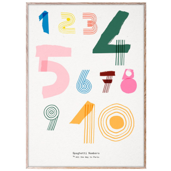 Image showing the All The Way To Paris Spaghetti Numbers Print, 50 x 70cm product.