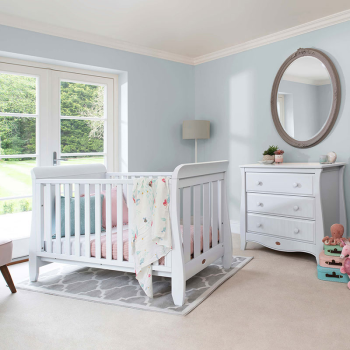 Image showing the Sleigh Urbane Cot Bed, White product.
