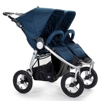 Image showing the Indie Twin All Terrain Double Eco Pushchair with Recycled Materials, Maritime Blue product.
