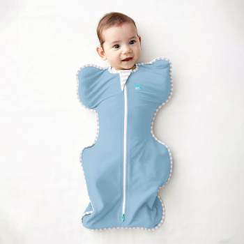 Image showing the Stage 1, Original Swaddle Sleeping Bag, 1.0 Tog, 3 - 6 Months, Dusty Blue product.