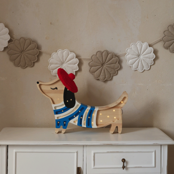 Image showing the Wooden Puppy Lamp, French Style product.