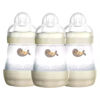 Image showing the Easy Start Pack of 3 Anti Colic Baby Bottles, 160ml, Ivory product.