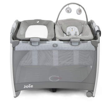 Image showing the Excursion Change & Bounce Travel Cot With Changing Unit & Bouncer, Portrait product.