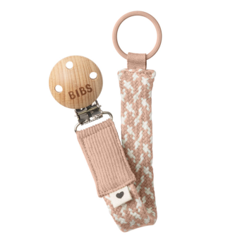 Image showing the Paci Braid Wooden Dummy Clip, Blush / Ivory product.