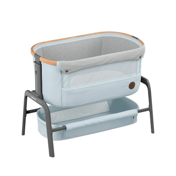 Image showing the Iora Eco Bedside Crib, Essential Grey product.
