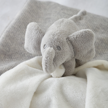 Image showing the Kimbo Elephant Comforter, Soft Grey product.