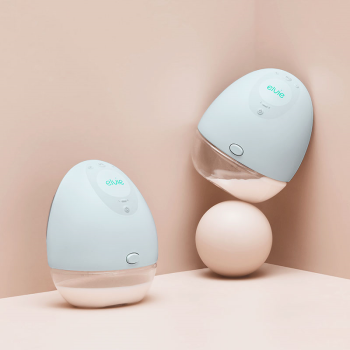 Image showing the Elvie Pump Double Electric Breast Pumps, White product.