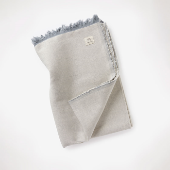 Image showing the Organic Cotton Chambray Yoga Blanket, 230 x 150cm, Grey Ice product.