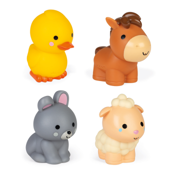 Image showing the Pack of 4 Animal Squirters Bath Toys, Multi product.