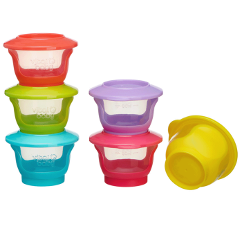 Image showing the NOURISH Pack of 6 Food Storage Pots, Multi product.
