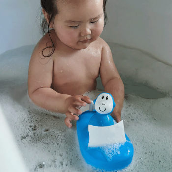 Image showing the Boat and Wobbler Bath Toy, Blue product.