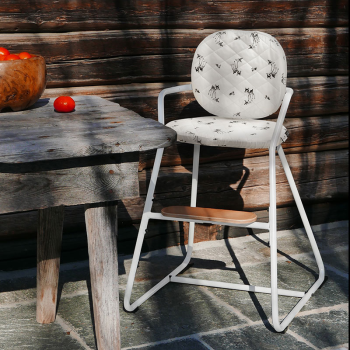 Image showing the Tibu Printed High Chair Cushion, Rose in April Fawn product.