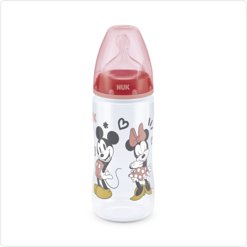 Image showing the First Choice Disney Temperature Control Baby Bottle, 300ml, Rose product.
