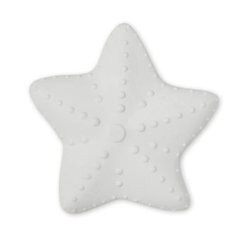 Image showing the Natural Rubber Starfish Teether, Classic Grey product.