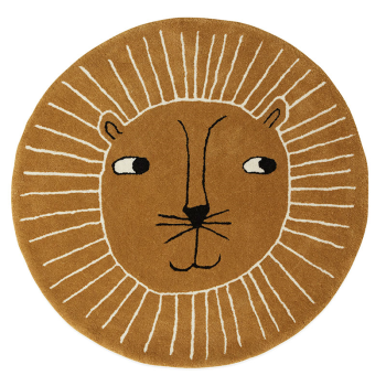 Image showing the Round Lion Rug, Caramel product.