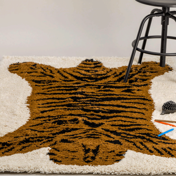 Image showing the Tiger Rug, 80 x 150cm, Beige product.