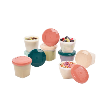 Image showing the Eco Babybols Set of 16 Bio-Based Plastic Baby Food Containers, Multi product.