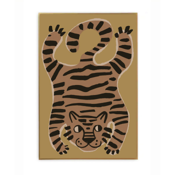 Image showing the Leo Poster Print, 50 x 70cm, Khaki Brown product.