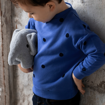 Image showing the Elephant Terry Soft Toy, 21cm, Light Grey product.