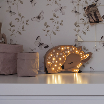 Image showing the Wooden Deer Lamp, Forest Light Brown product.