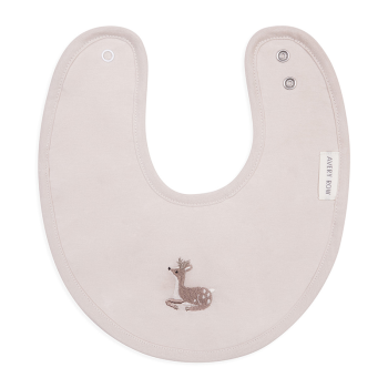 Image showing the Deer Embroidered Cotton Bib product.