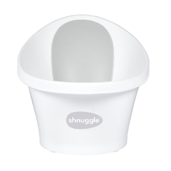 Image showing the Baby Bath with Plug, White/Grey product.