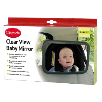 Image showing the Clear View Baby Mirror, Black product.